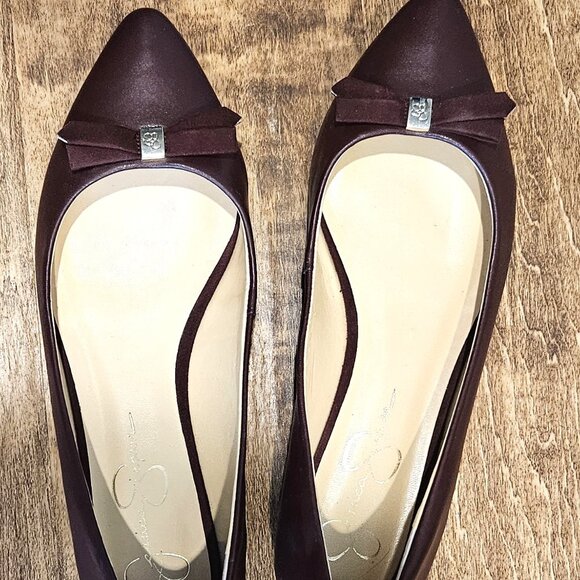 Dressy Burgundy Flats - Picture 2 of 2